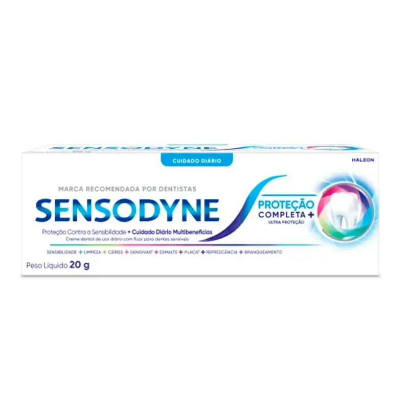 Creme Dental Sensodyne Com Flúor Proteção Completa + Ultra Proteção 20g