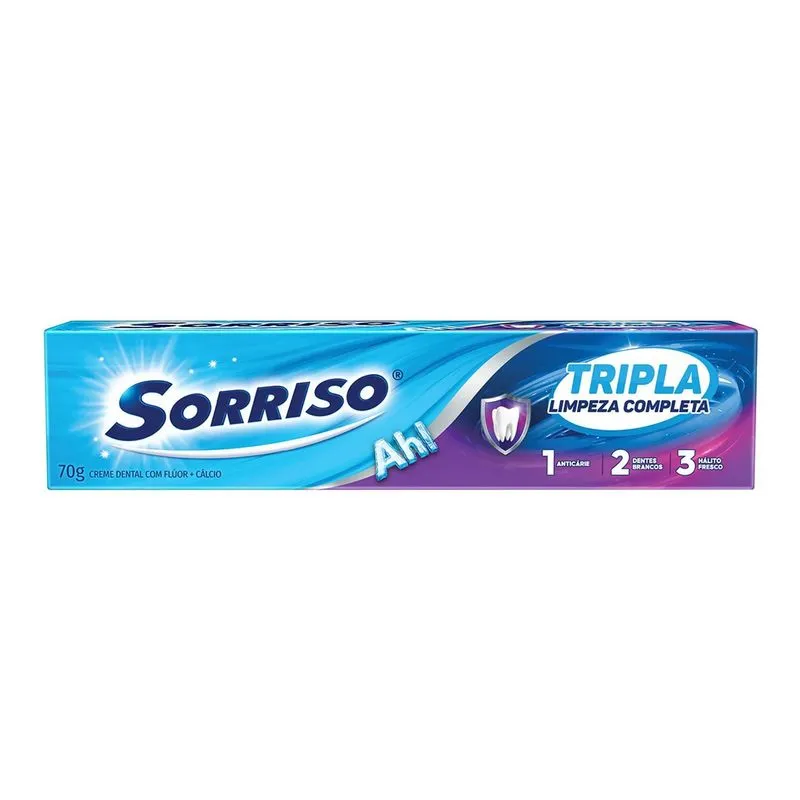 Creme Dental Sorriso Tripla Limpeza Completa - 70g