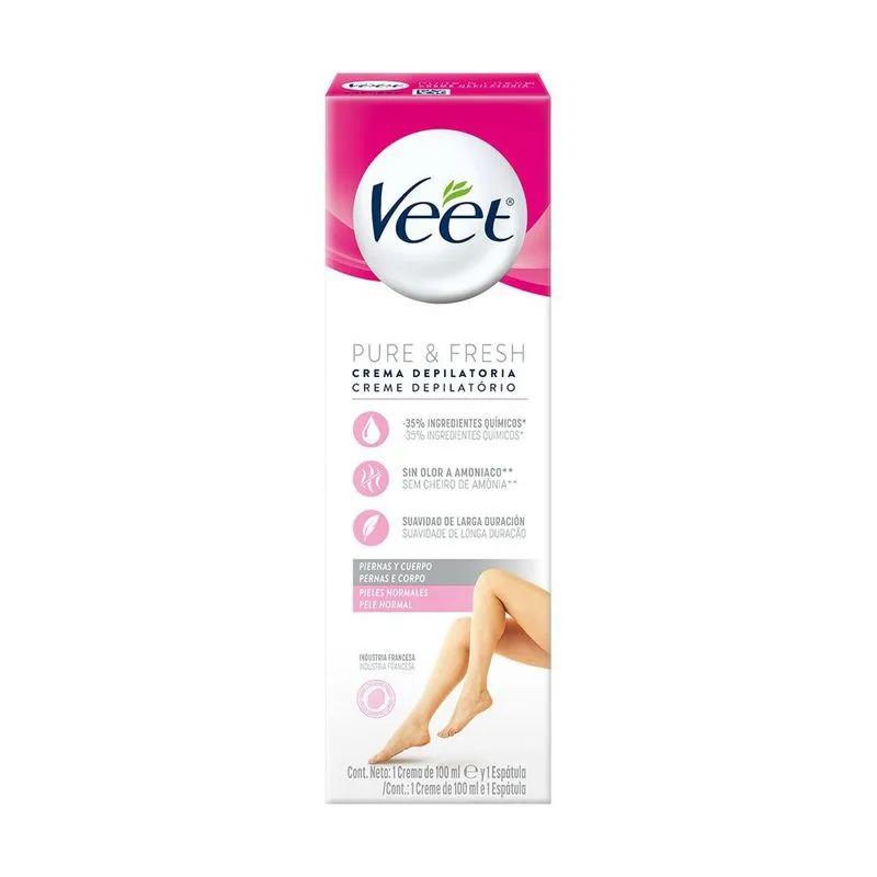 Creme Depilatório Veet Pure & Fresh Corporal Pele Normal 100ml