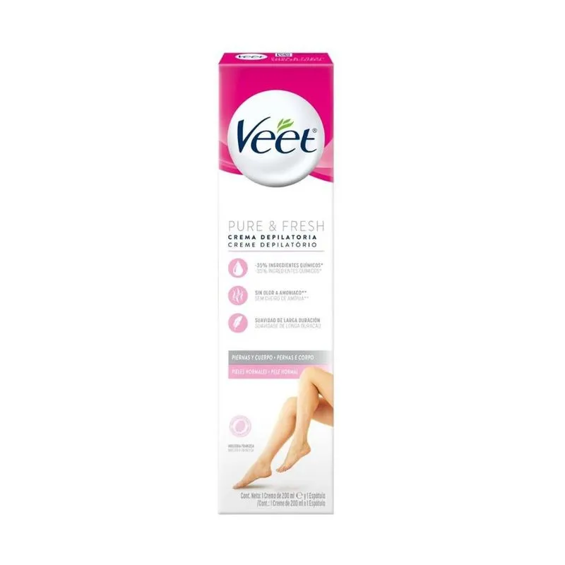 Creme Depilatório Veet Pure & Fresh Corporal Pele Normal 200ml