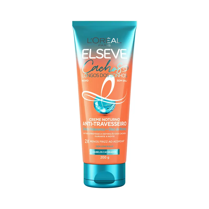 Creme Noturno Elseve Cachos Longos dos Sonhos Anti-Travesseiro 200ml