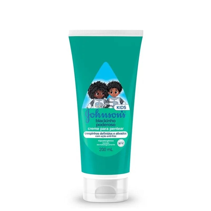 Creme para Pentear Infantil J&J Baby Blackinho Poderoso 200ml