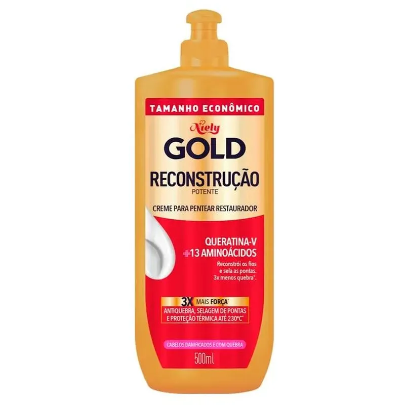 Creme para Pentear Niely Gold 500g Reconstrução