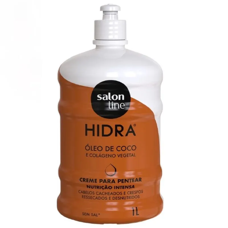 Creme para Pentear Salon Line Óleo de Coco e Colágeno Vegetal Hidra 1l