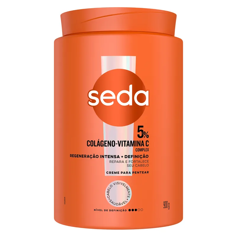 Creme Para Pentear Seda Regeneração Intensa + Definição 900g