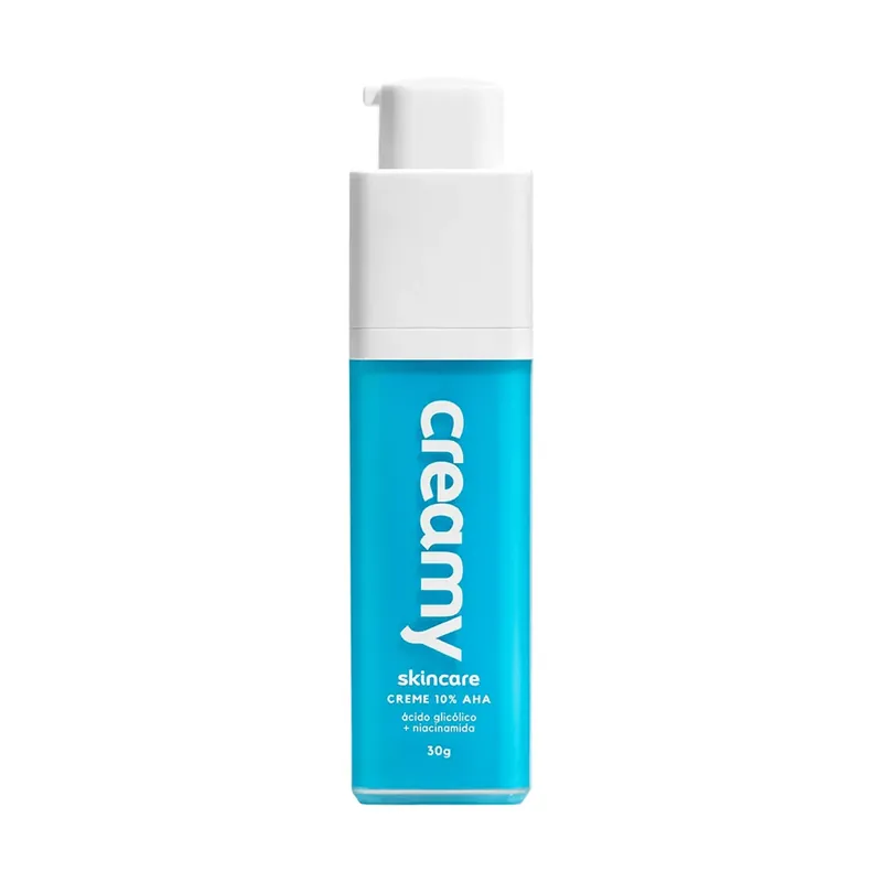 Creme Facial Creamy Retexturizador com Ácido Glicólico 10% AHA e Niacinamida 30g