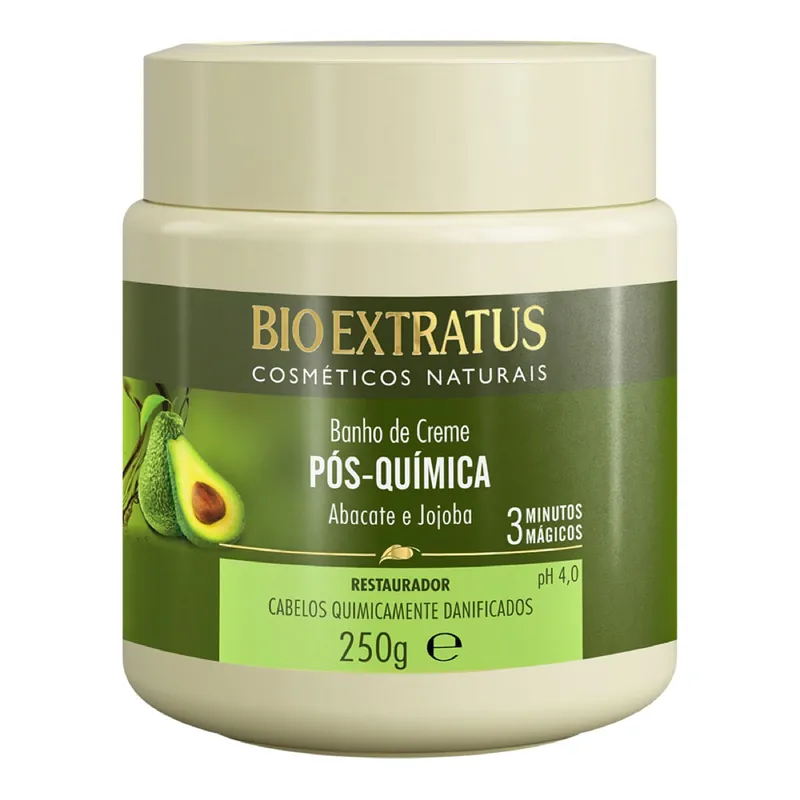 Creme de Tratamento Capilar Bio Extratus Pós-Química Abacate e Jojoba 250g