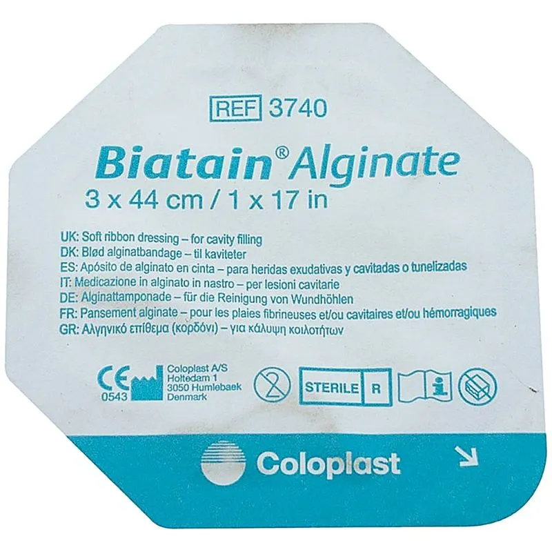 Curativo Biatain Coloplast Alginato Fita 3740 - 44 x 3cm - Unidade