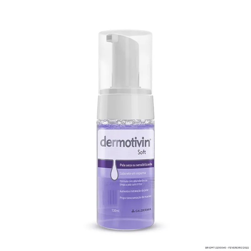 Sabonete em Espuma Facial Dermotivin Soft Peles Secas e Sensibilizadas 130ml