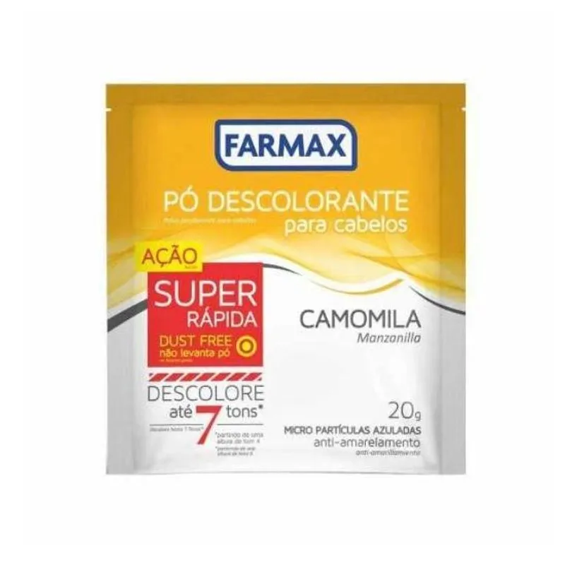 Descolorante em Pó Farmax Camomila - 20g com 12 Unidades