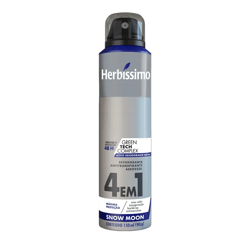 Desodorante Aerosol Antitranspirante Herbissimo Snow Moon 150ml