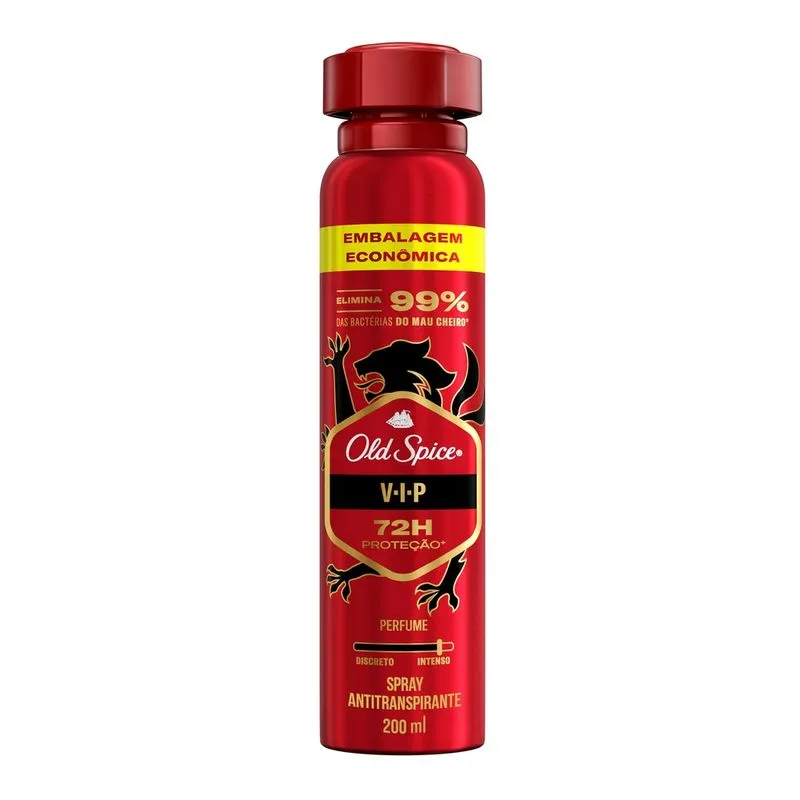 Desodorante Antitranspirante Old Spice Vip 72h Aerossol 200ml