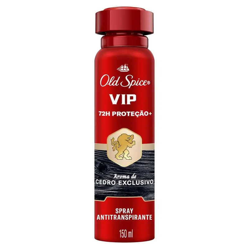 Desodorante Antitranspirante Old Spice Vip 72h Aerossol 150ml