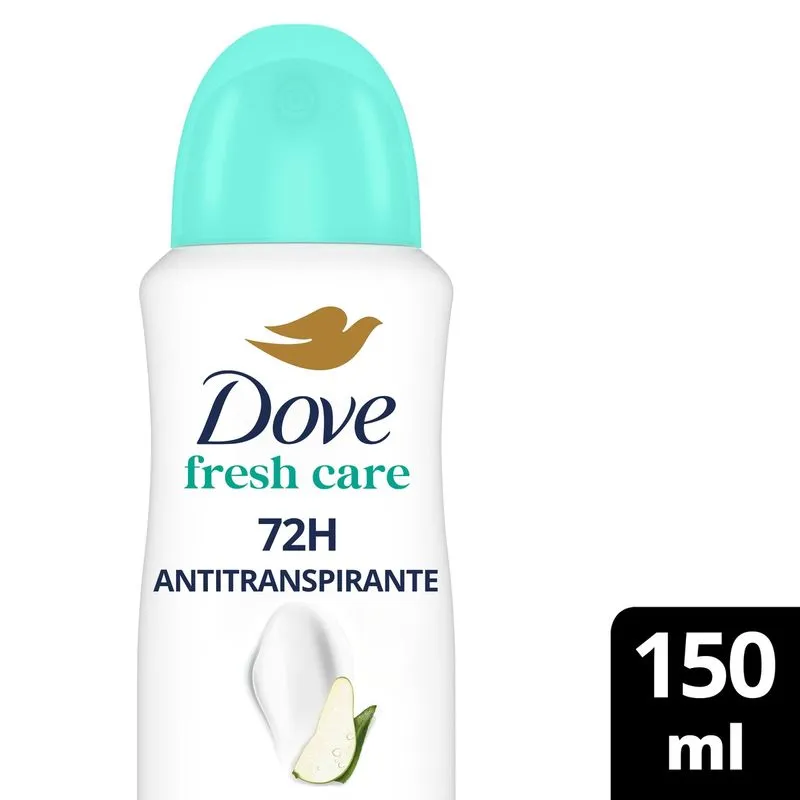 Desodorante Antitranspirante Dove Fresh Care Pêra e Aloe Vera 72h Aerossol 150ml