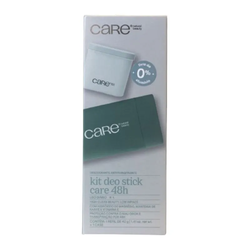 Desodorante Antitranspirante Deo Care Stick 40g + Refil