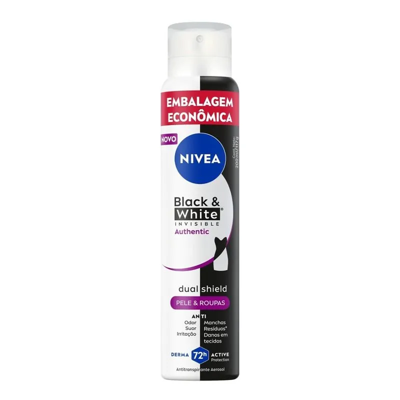 Desodorante Antitranspirante Nivea Black & White Invisible Aerosol 200ml
