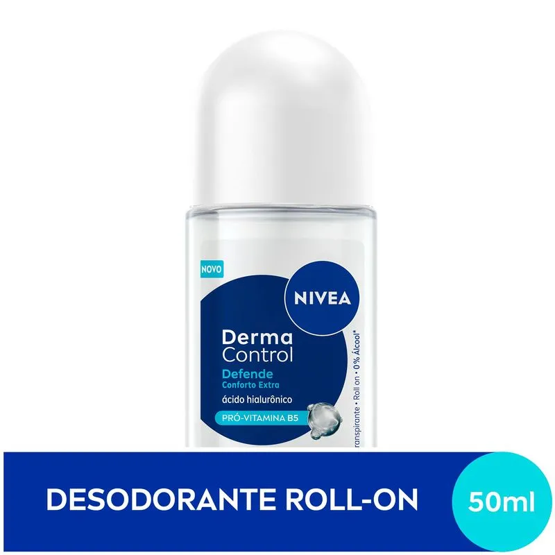Desodorante Antitranspirante Nivea Roll-On Ácido Hialurônico 72h 50ml