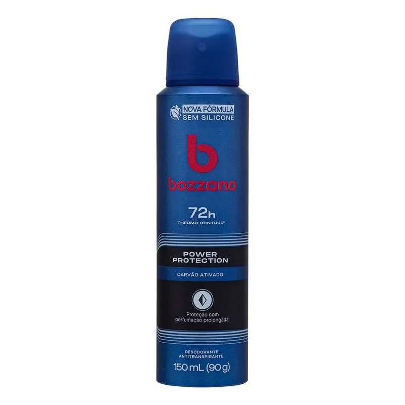 Desodorante Antitranspirante Bozzano Power Protection Carvão Ativado 72h Aerossol 150ml