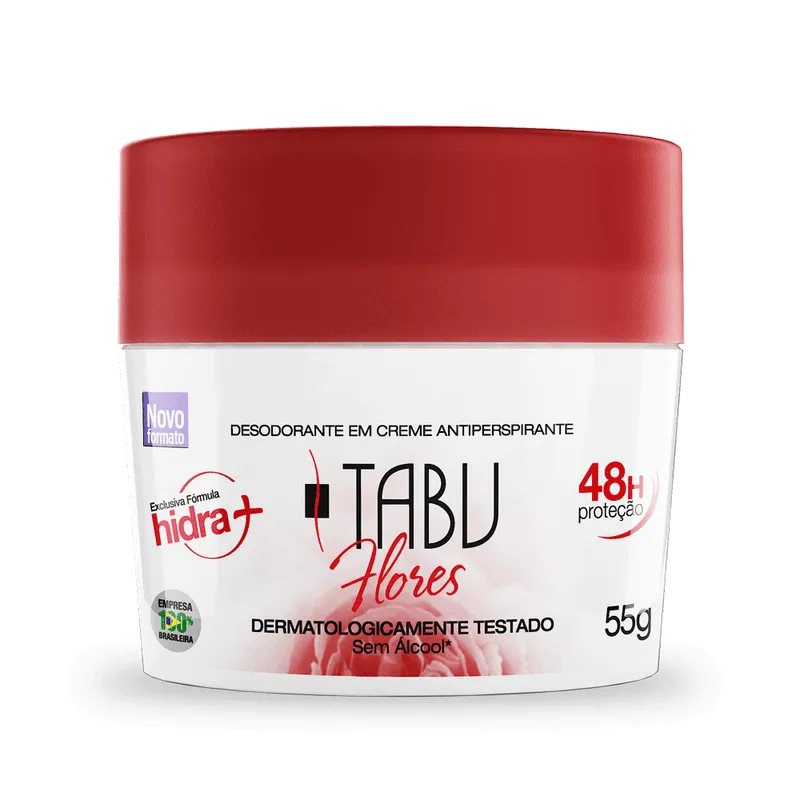 Desodorante Creme Antitranspirante Tabu Flores 55G