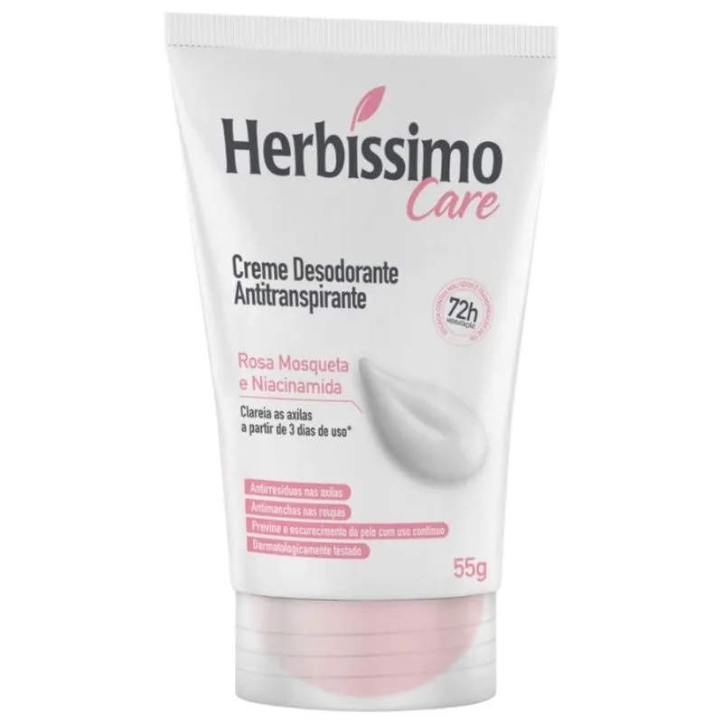 Desodorante Creme Herbíssimo Rosa Mosqueta e Niacinamida - 55g