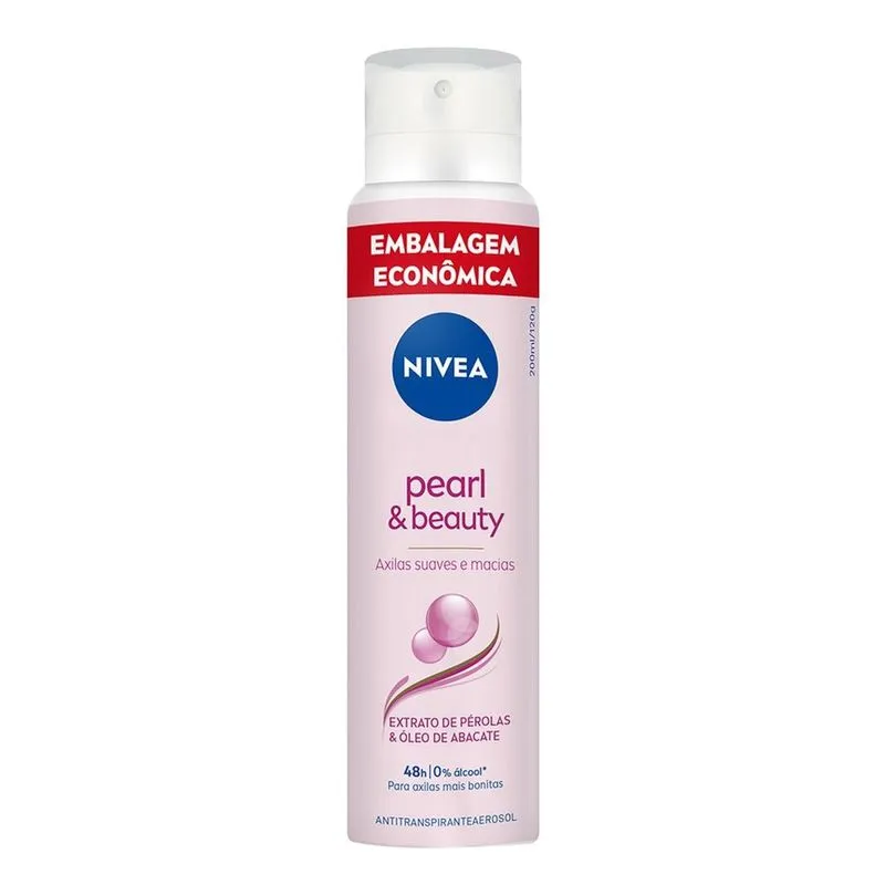 Desodorante Antitranspirante Nivea Pearl & Beauty 72h Aerossol 200ml