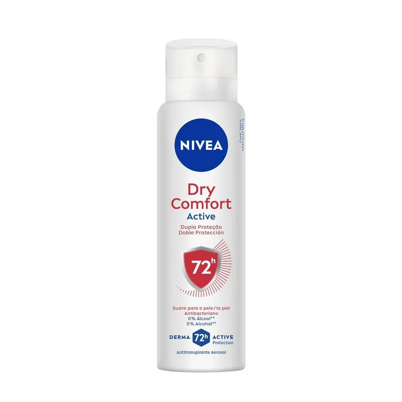 Desodorante Antitranspirante Nivea Dry Comfort Plus 48h Aerossol 150ml