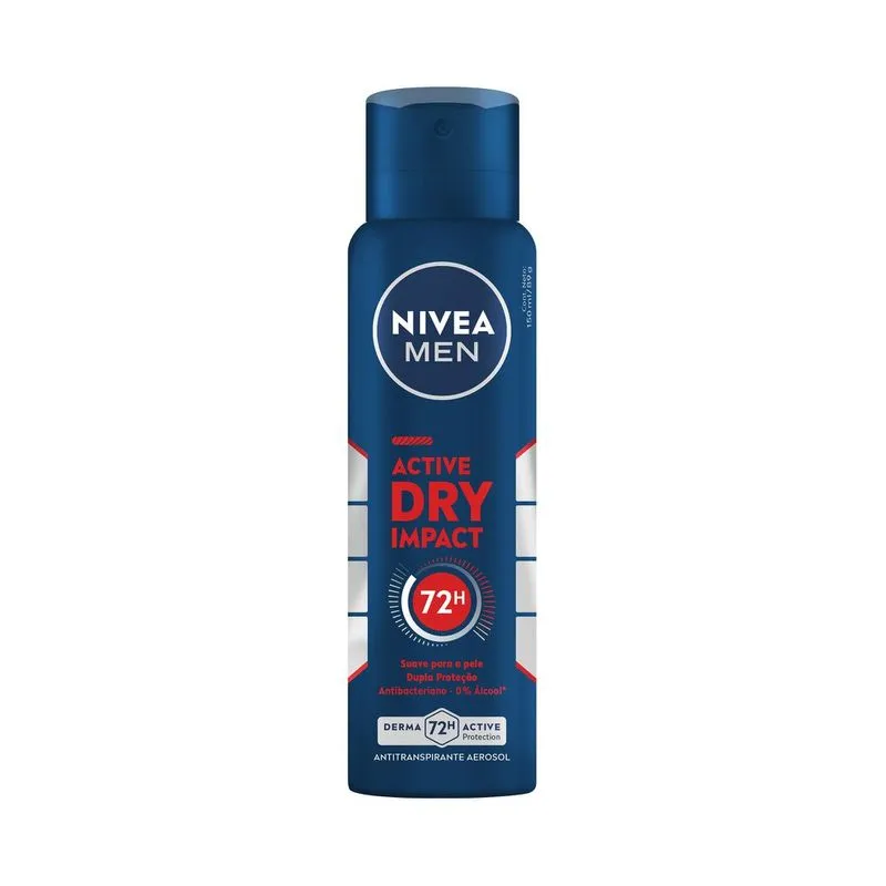 Desodorante Antitranspirante Nivea Men Dry Impact 72h Aerossol 150ml