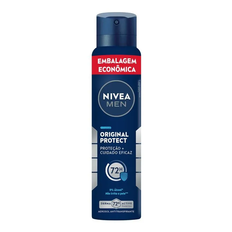 Desodorante Antitranspirante Nivea Men Original Protect 72h Aerossol 200ml