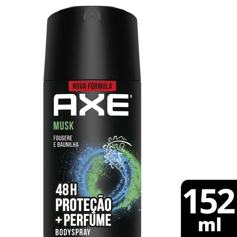 Desodorante Antitranspirante Axe Musk Fougere e Baunilha 48h Aerossol 152ml