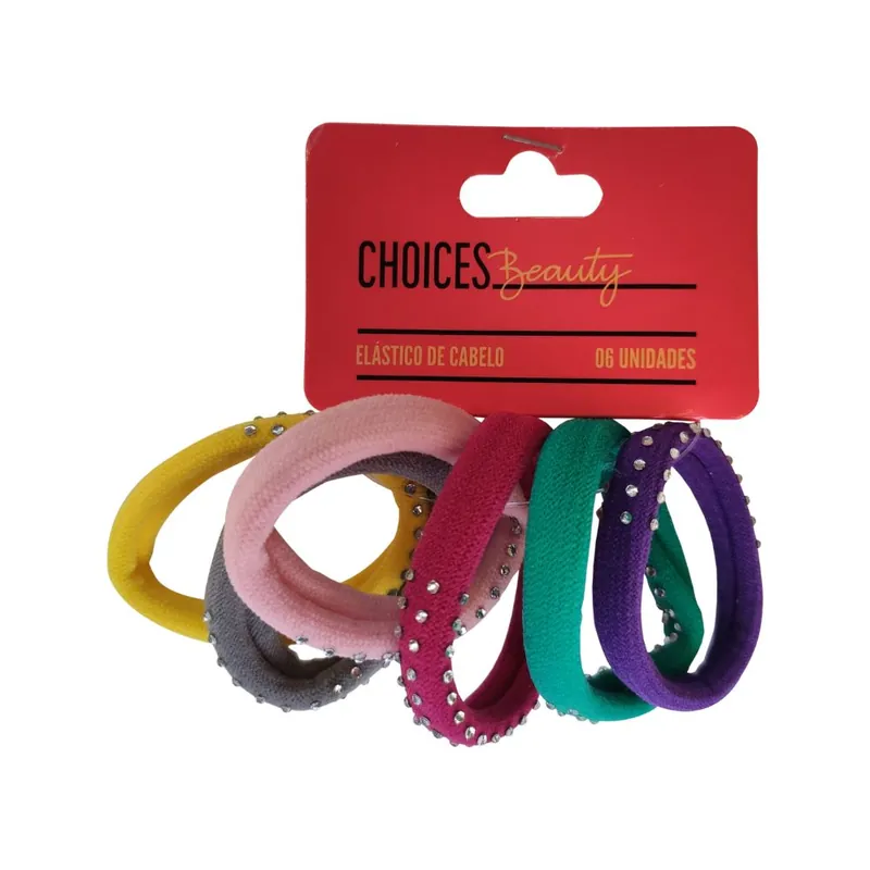 Elástico Cabelo Penduricalhos Variados Com 6 Unidades