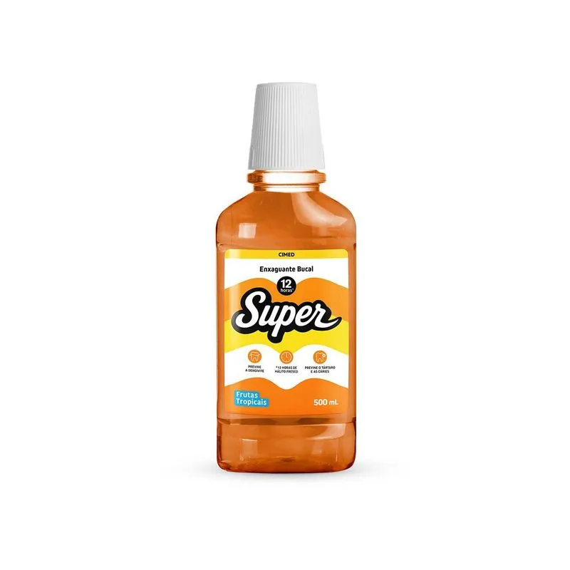 Enxaguante Bucal Super 12h Frutas Tropicais 500ml