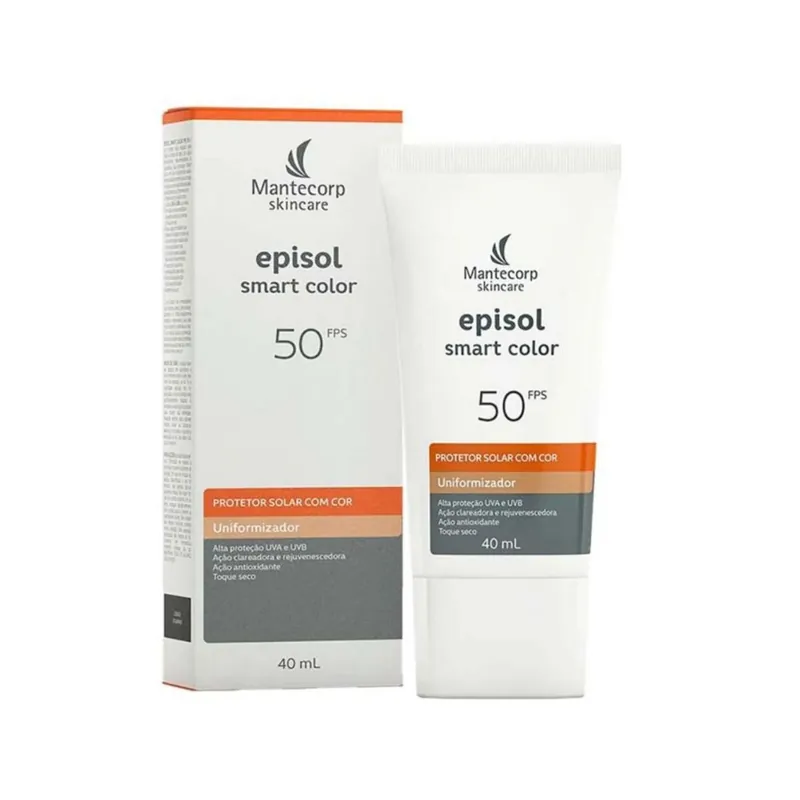 Protetor Solar Facial Episol Smart Color FPS50 Uniformizador 40ml
