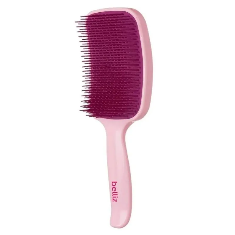 Escova de Cabelo Belliz Flex Raquete Rosa
