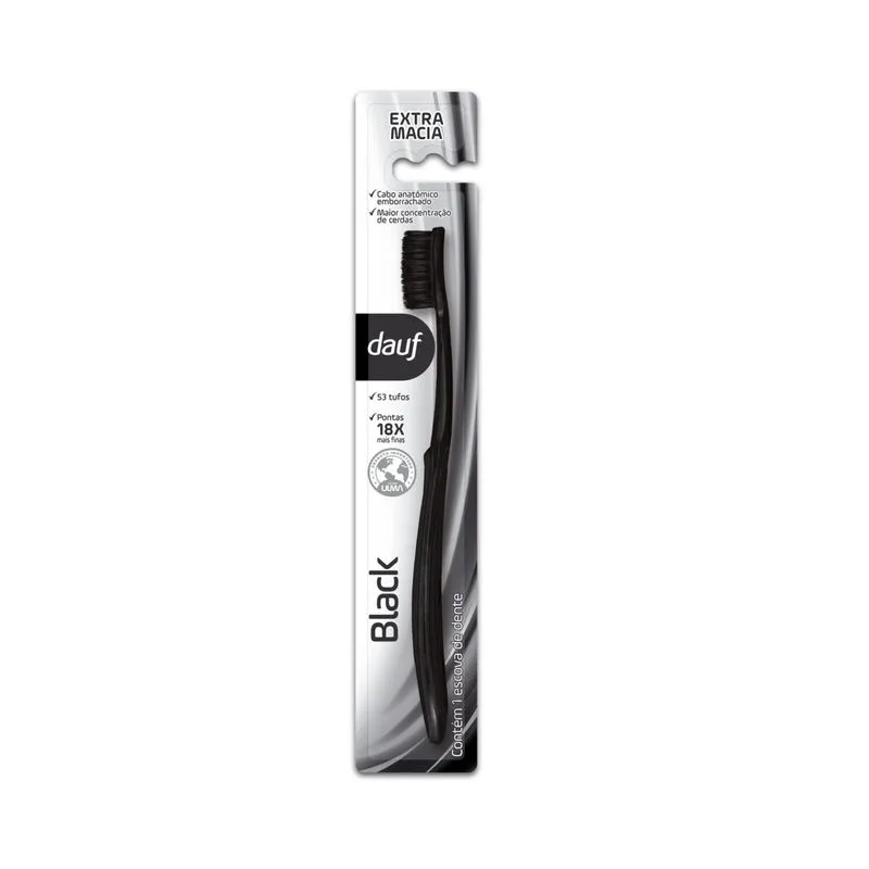 Escova De Dente Dauf Black Extra Macia