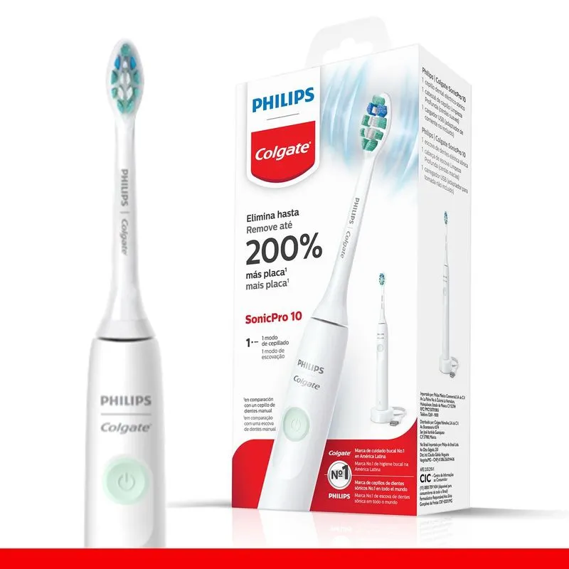Escova Dental Elétrica Philips + Colgate SonicPro 10 Bivolt 1 Unidade