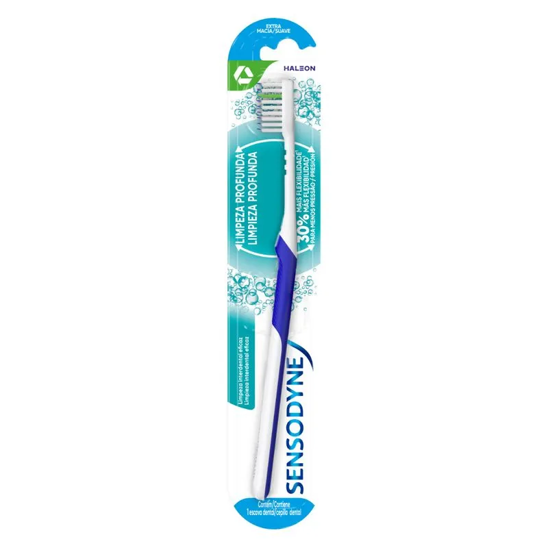 Escova Dental Sensodyne Limpeza Profunda Cerdas Extra Macias para Dentes Sensíveis 1 Unidade