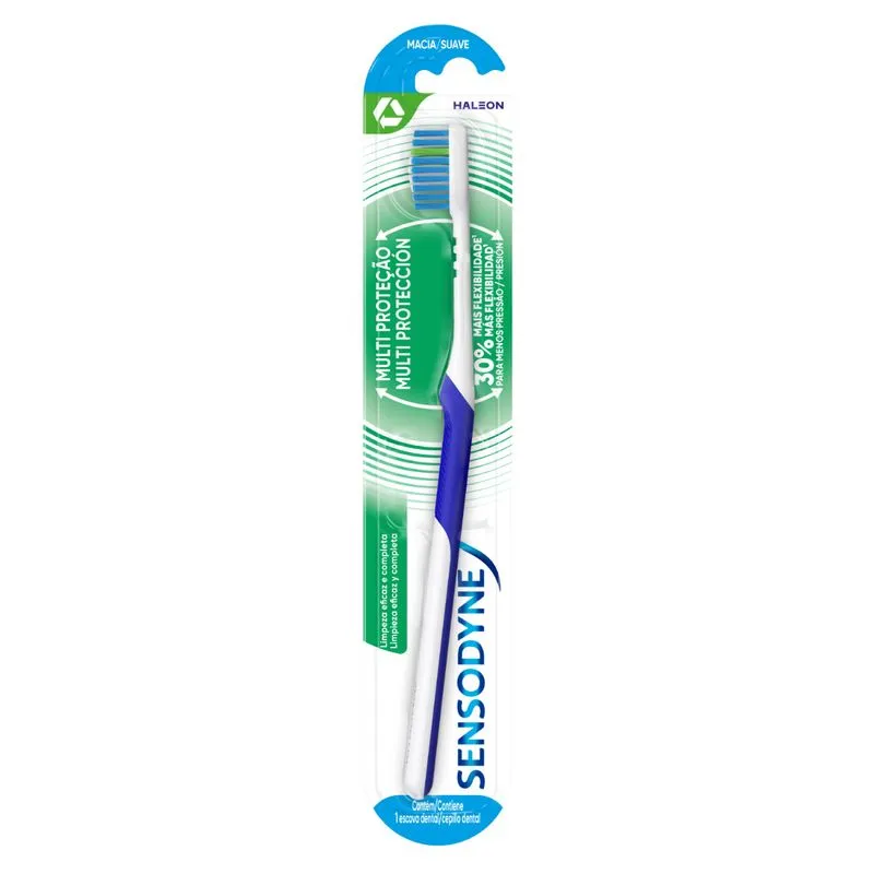 Escova Dental Sensodyne Multi Proteção Cerdas Macia para Dentes Sensíveis 1 Unidade