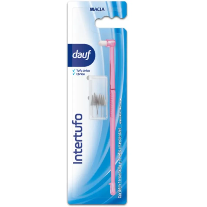 Escova De Dentes Dauf Intertufo Cônica Macia 3 A 7mm