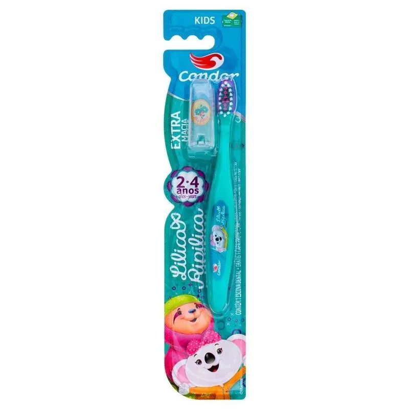 Escova Dental Condor Lilica Ripilica 2 a 4 Anos