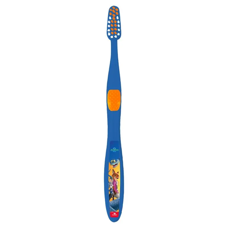 Escova Dental Infantil Condor Zootopia Macia 2 Júnior Cabeça 2 Unidades
