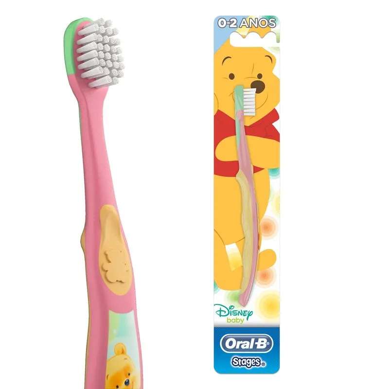 Escova Dental Infantil Oral-B Stages 1 Cerdas Extra Macias 4 a 24 meses 1 Unidade