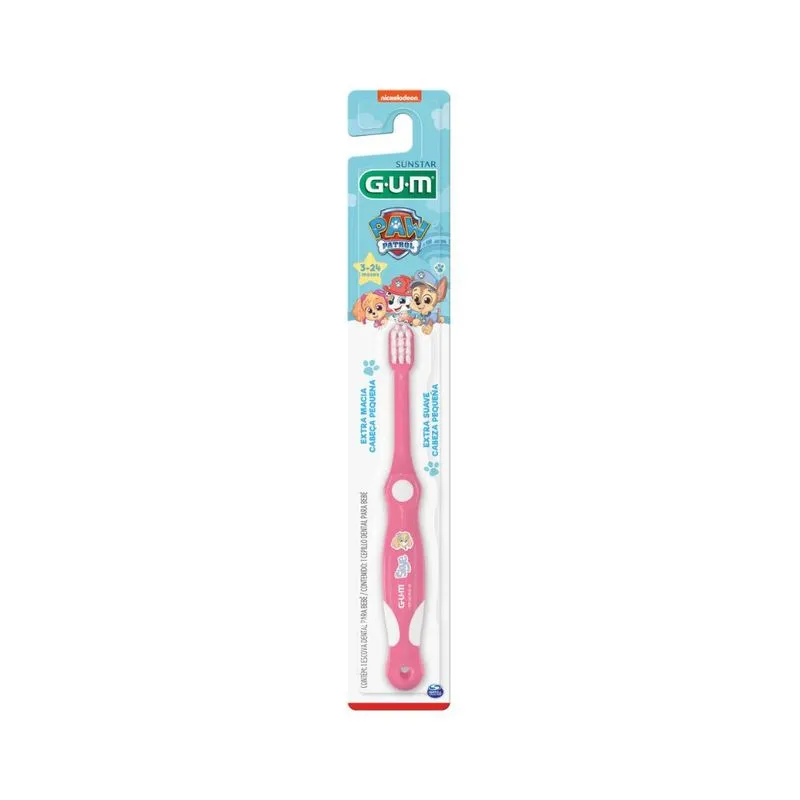 Escova Dental Infantil GUM Baby Patrulha Canina Cerdas Macias 3 a 24 meses 1 Unidade – Cores Sortidas
