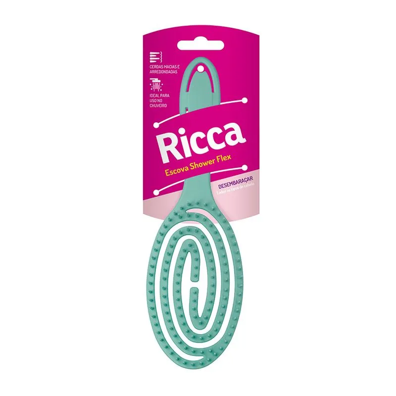 Escova Shower Flex Turquesa Ricca