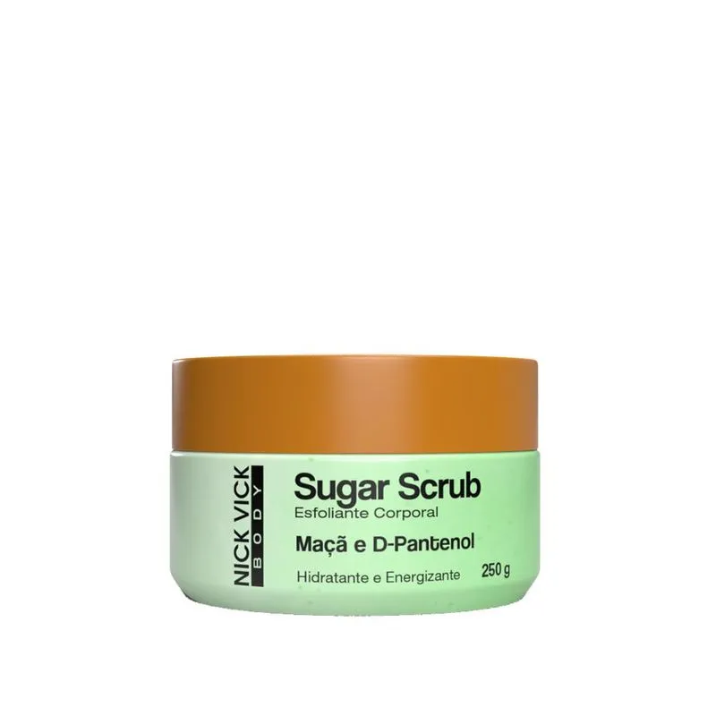 Esfoliante Corporal Sugar Scrub Maçã Verde 250g - Nick Vick Body