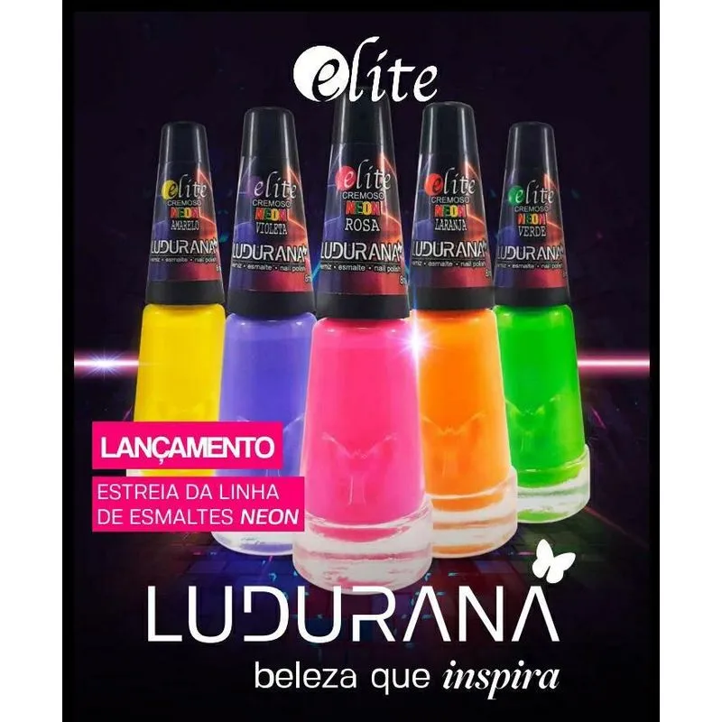 Esmalte Ludurana Cremoso Rosa Neon 8ml