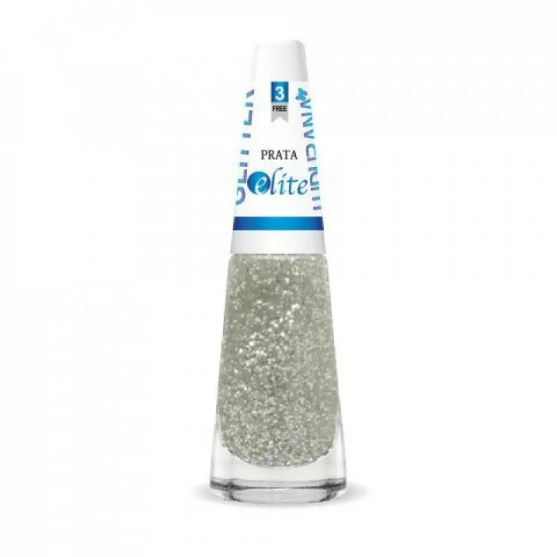 Esmalte Ludurana Glitter Prata 8ml