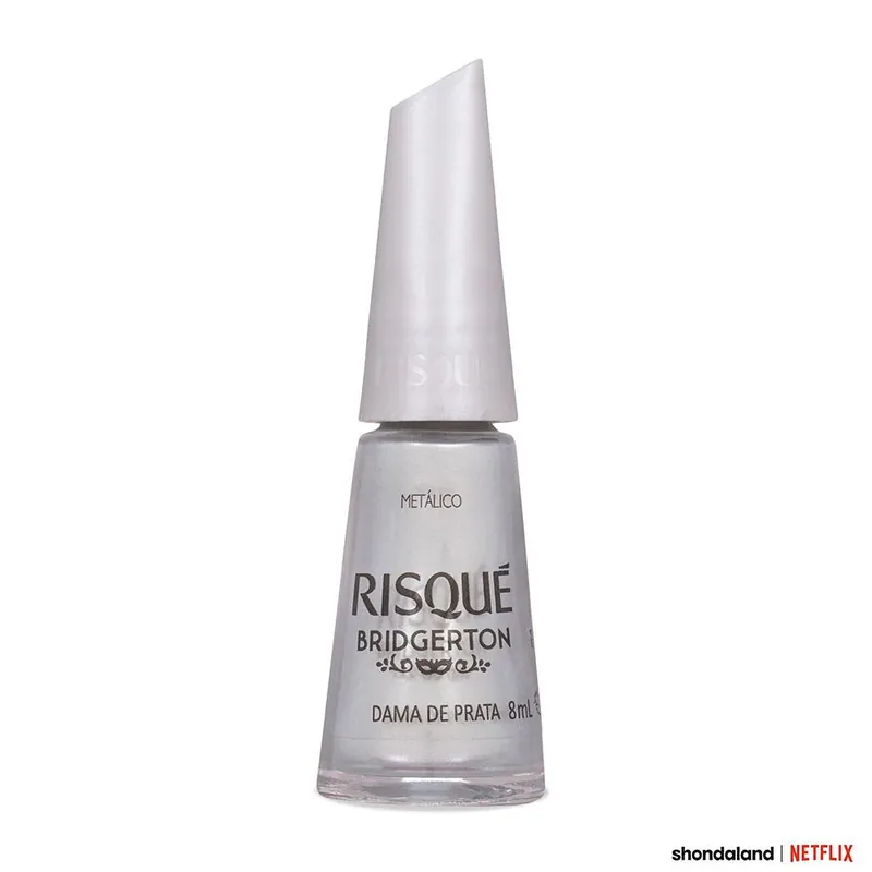 Esmalte Risqué Bridgerton Dama De Prata Metálico 8ml