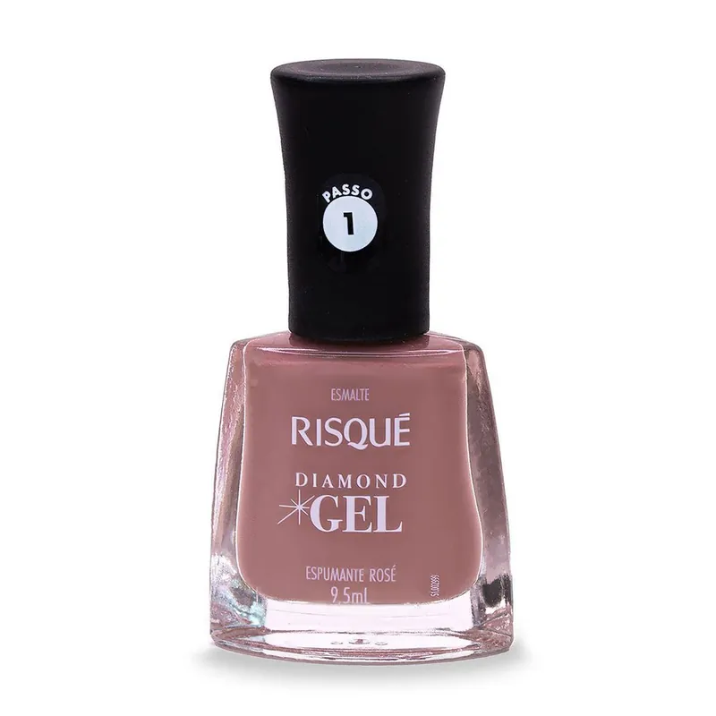 Esmalte Risqué Diamond Gel Espumante Rosé Cremoso 9,5ml