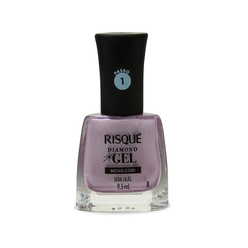 Esmalte Risqué Diamond Gel Nova Cor! Seda Lilás Metálico 9,5ml