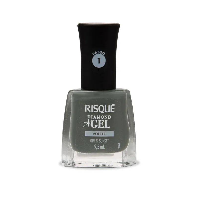 Esmalte Risqué Diamond Gel Voltei! Gin & Sunset Cremoso 9,5ml